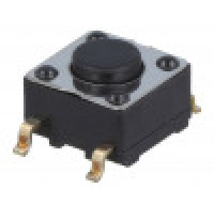 Mikrospínač TACT SPST 0,1A/28VDC Rkont max: 100mΩ OFF-(ON)