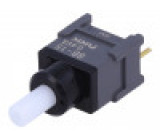 BB15AP Přepínač: tlačítkový pol: 2 SPDT 0,4A/28VAC Výv: pájecí 500MΩ