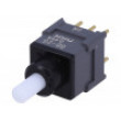 BB25AP Přepínač: tlačítkový pol: 2 DPDT 0,4A/28VAC Výv: pájecí 500MΩ