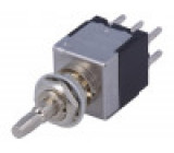 EB2085P Přepínač: tlačítkový pol: 2 DPDT 3A/250VAC ON-ON Výv: konektory