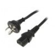Kabel IEC C13 zásuvka,GB 2099 vidlice 1,8m černá PVC 3G1mm2