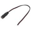 Kabel 2x0,5mm2 vodiče,DC 5,5/2,5 zásuvka přímý černá 0,2m