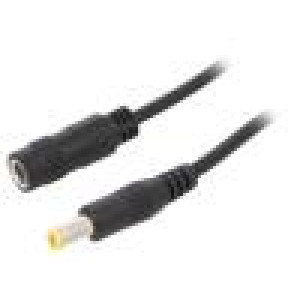 Kabel 2x0,5mm2 DC 5,5/2,1 zástrčka,DC 5,5/2,1 zásuvka přímý