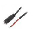 Kabel 2x0,5mm2 vodiče,DC 5,5/2,1 zásuvka přímý černá 2m