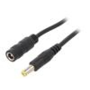 Kabel DC 5,5/2,1 zástrčka,DC 5,5/2,1 zásuvka přímý 0,5mm2