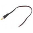 Kabel 2x0,5mm2 vodiče,DC 5,5/2,5 zástrčka přímý černá 0,2m