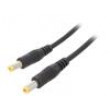 Kabel 2x0,35mm2 z obou stran,DC 5,5/2,1 zástrčka přímý černá