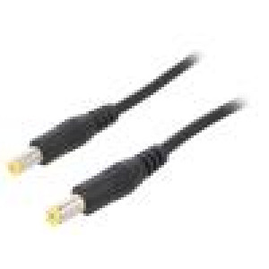 Kabel 2x0,35mm2 z obou stran,DC 5,5/2,1 zástrčka přímý černá