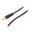 Kabel 2x0,5mm2 vodiče,DC 5,5/2,1 zástrčka přímý černá 1,5m