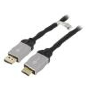 Kabel DisplayPort 1.2,HDMI 2.0 5m černá