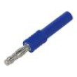 Zástrčka banánek 4mm 16A 30VAC 60VDC modrá neizolované