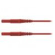 MSFKA3411200-RT Měřicí šňůra 16A banánek 4mm-banánek 4mm s krytkou Dél: 2m