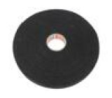 Textilní páska PET fleece W: 19mm L: 25mm černá