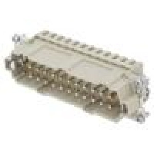 Konektor: HDC kontaktní vložka vidlice C146 PIN: 24 24+PE 16A