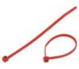 Stahovací pásek L: 100mm W: 2,45mm polyamid 80N červená