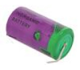 Baterie: lithiové (LTC) 3,9V D pájecí očka Ø32,9x61,5mm
