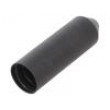 Heat shrink cap glued 20mm black crosslinked polyolefin POX