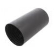 Heat shrink cap glued 76mm black crosslinked polyolefin POX