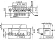D-Sub PIN: 15 zásuvka zásuvka úhlové 90° THT UNC4-40 5A 15mΩ