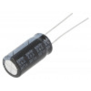 Kondenzátor: elektrolytický THT 100uF 100VDC Ø10x20mm ±20%
