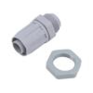 FG17-M20-PP-GY Koncový konektor přímý Závit: metrický,vnější Ø opletení: 17mm