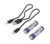 Akum: Li-Ion 14500 3,7V 950mAh Ø14,3x50,4mm