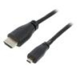 Kabel HDMI 2.0 HDMI micro zástrčka,HDMI vidlice 1m černá