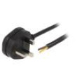 Kabel BS 1363 (G) vidlice 3m černá PVC 3G1mm2 13A 300/500V
