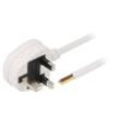 Kabel 3x1mm2 BS 1363 (G) vidlice,vodiče PVC 5m bílá 13A