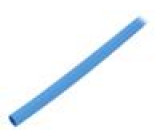 Teplem smrštitelná trubička bez lepidla 2: 1 6,4mm L: 1m modrá