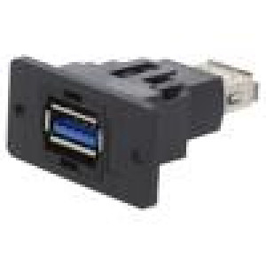 Adaptér USB A zásuvka,z obou stran SLIMS USB 3.0 plast 29mm