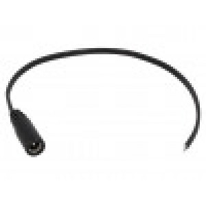 Kabel 2x0,5mm2 vodiče,DC 5,5/2,1 zásuvka přímý černá 2,5m