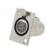 Zásuvka XLR zásuvka PIN: 7 s tlačítkem pájení stříbrná kov