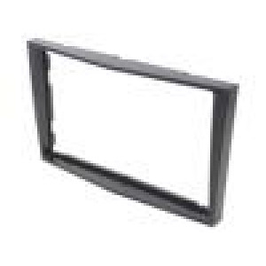 Radio mounting frame Opel 2 DIN grey gloss