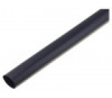 Teplem smrštitelná trubička bez lepidla 2: 1 1,6mm L: 1m černá