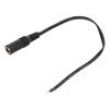 Kabel 2x0,5mm2 vodiče,DC 5,5/2,1 zásuvka přímý černá 0,25m