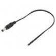 Kabel 2x0,5mm2 vodiče,DC 5,5/2,1 zástrčka přímý černá 0,25m