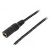 Kabel 2x0,5mm2 vodiče,DC 5,5/2,5 zásuvka přímý černá 1,5m