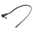 Kabel 2x0,5mm2 vodiče,DC 5,5/2,5 zástrčka úhlový černá 0,25m