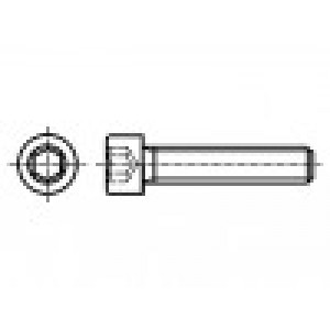 Šroub M6x40 1 Hlava: válcová imbus HEX 5mm DIN: 912