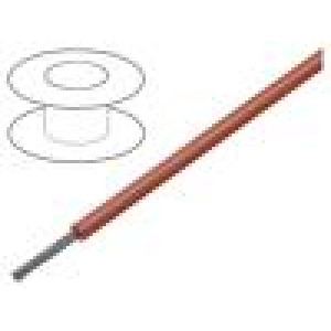 Vodič HookUp Wire PVC licna Cu 18AWG červená PVC 1kV 30,5m