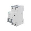 Jistič 230/400VAC Ijmen: 6A Póly: 2 DIN Průběh: C 6kA IP20 5SY6