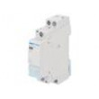 Stykač: 2-pólový instalační NO x2 24VAC 25A DIN ESD -10÷50°C