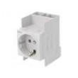 Zásuvka typu F (Schuko) 230VAC 16A DIN