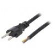 Kabel vodiče,vidlice SEV-1011 (J) 1,8m černá PVC 3G1mm2 10A