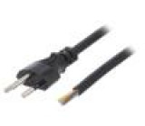 Kabel vodiče,vidlice SEV-1011 (J) 1,8m černá PVC 3G1mm2 10A