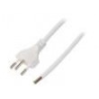 Kabel 3x1mm2 vodiče,vidlice SEV-1011 (J) PVC 1,8m bílá 10A