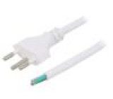 Kabel vodiče,vidlice SEV-1011 (J) 3m bílá PVC 3G1mm2 10A