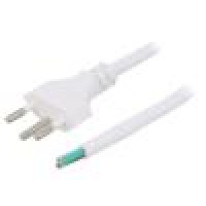 Kabel vodiče,vidlice SEV-1011 (J) 3m bílá PVC 3G1mm2 10A