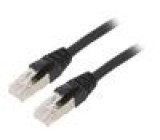 Patch cord ETHERLINE® Cat.6a,S/FTP 6a lanko Cu LSZH černá